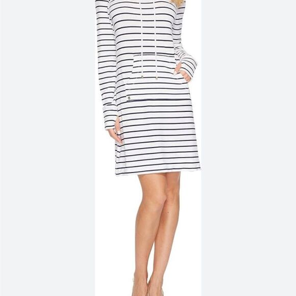 Lilly Pulitzer Hillary Popover White Striped Long Sleeve Sailor XXS NWT $158 - Picture 5 of 7